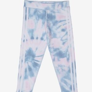 New adidas Kids All Over Print Cotton 3-Stripes 7/8 Tights